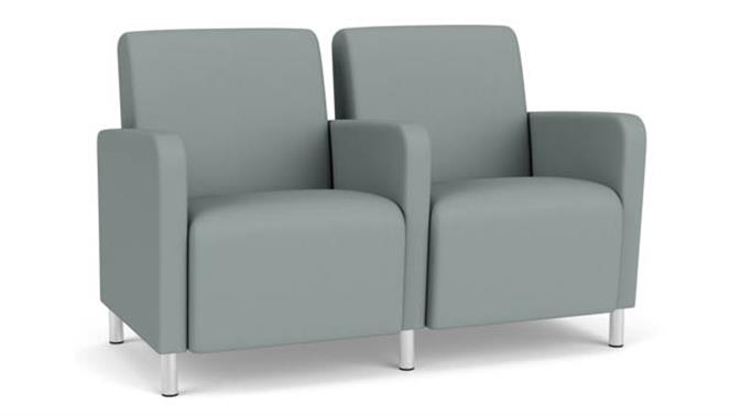 Lucid Dillon Polyurethane / Steel Legs, Brushed Steel