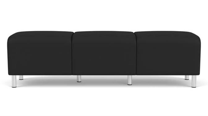 Black Dillon Polyurethane / Steel Legs, Brushed Steel