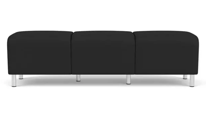 Black Dillon Polyurethane / Steel Legs, Brushed Steel