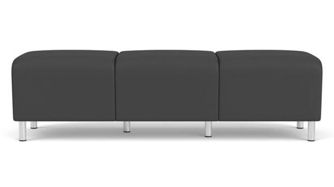 Graphite Dillon Polyurethane / Steel Legs, Brushed Steel