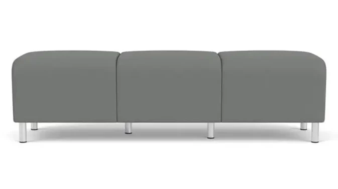 Asteroid Open House Fabric / Steel Legs, Brushed Steel