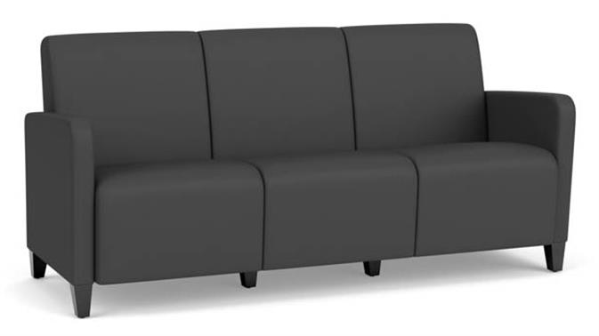 Graphite Dillon Polyurethane / Wood Legs, Black