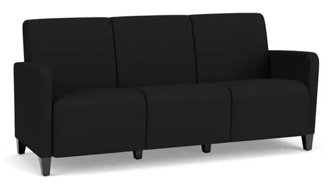 Black Open House Fabric / Wood Legs, Black