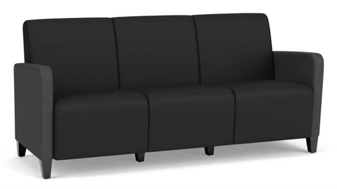 Black Dillon Polyurethane  / Graphite Dillon Polyurethane / Wood Legs, Black