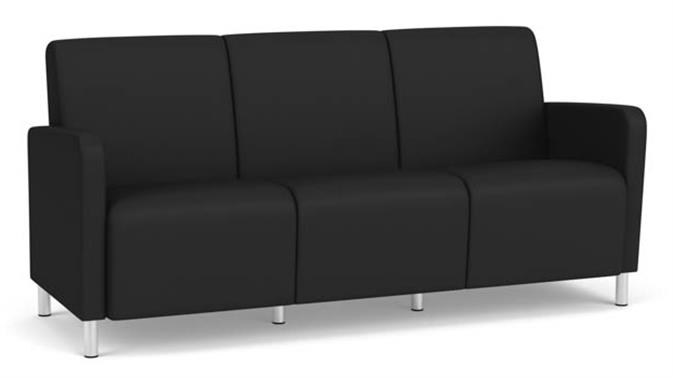 Black Dillon Polyurethane / Steel Legs, Brushed Steel