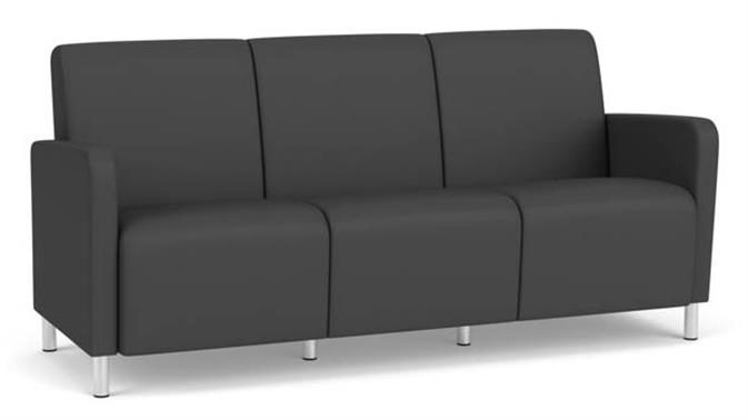 Graphite Dillon Polyurethane / Steel Legs, Brushed Steel