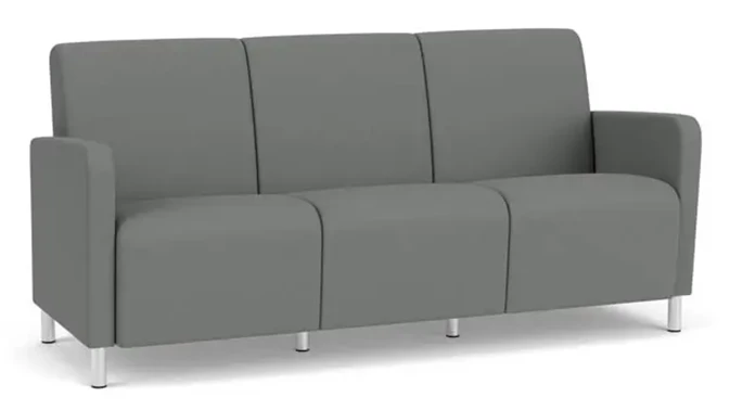 Asteroid Open House Fabric / Steel Legs, Brushed Steel