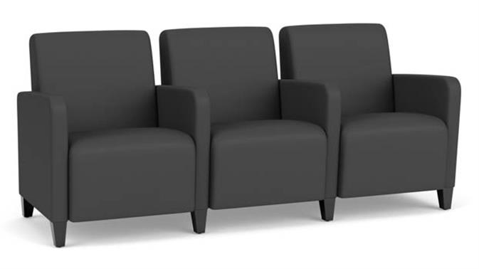 Graphite Dillon Polyurethane / Wood Legs, Black