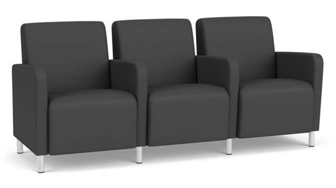 Graphite Dillon Polyurethane / Steel Legs, Brushed Steel