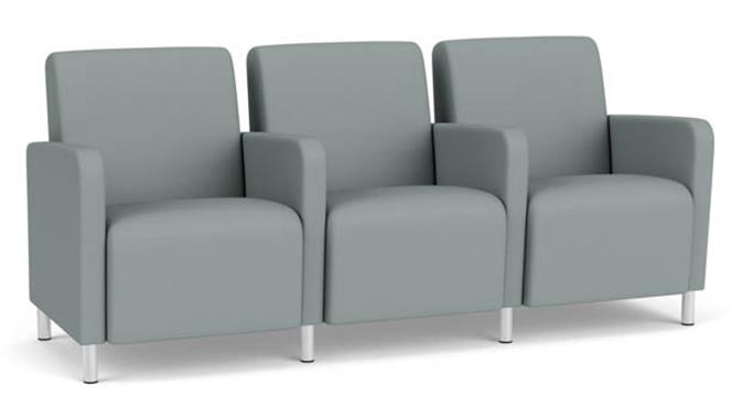 Lucid Dillon Polyurethane / Steel Legs, Brushed Steel