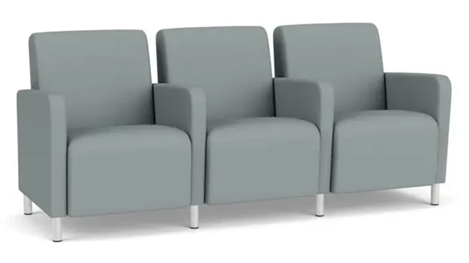 Lucid Dillon Polyurethane / Steel Legs, Brushed Steel