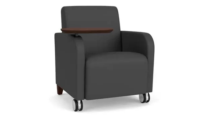 Dillon Graphite Upholstery / Walnut Finish