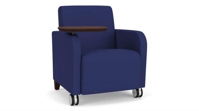 Open House Cobalt Upholstery / Walnut Finish
