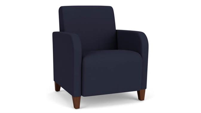 Open House Navy Upholstery / Walnut Finish