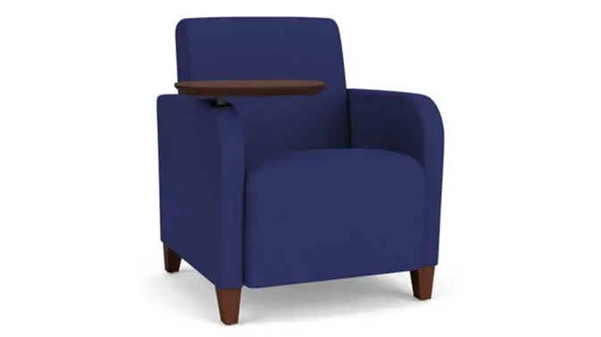 Open House Cobalt Upholstery / Walnut Finish