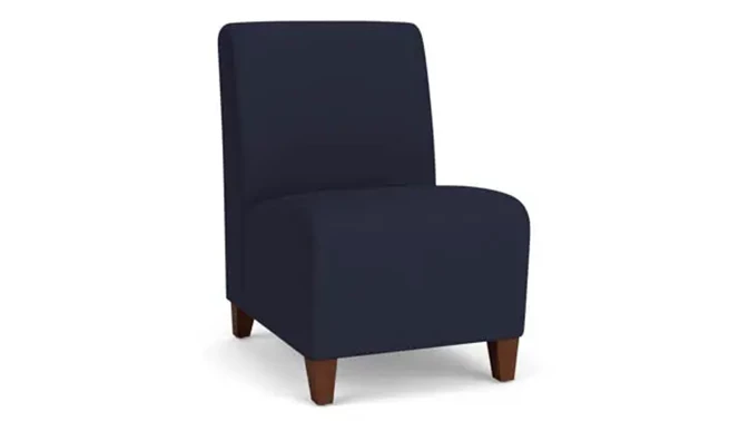 Open House Navy Upholstery / Walnut Finish