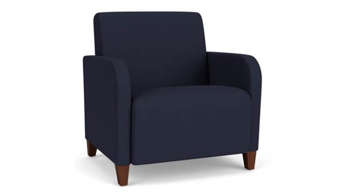 Open House Navy Upholstery / Walnut Finish