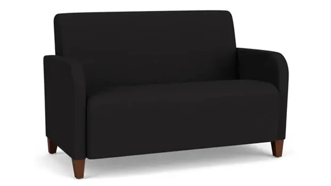 Open House Black Upholstery / Walnut Finish