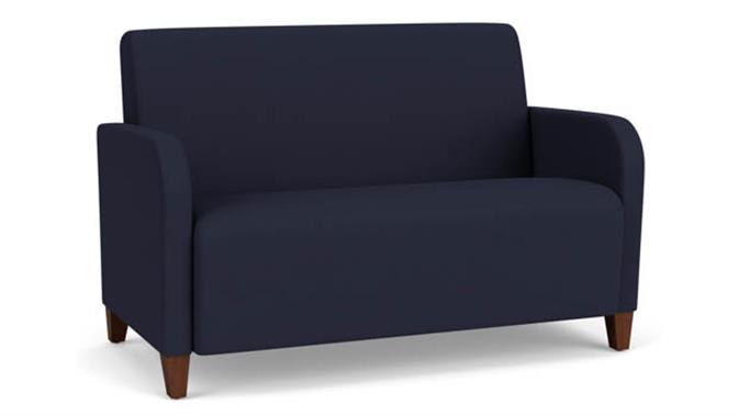 Open House Navy Upholstery / Walnut Finish