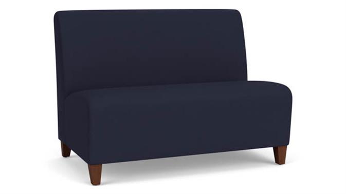 Open House Navy Upholstery / Walnut Finish