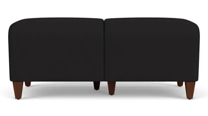 Open House Black Upholstery / Walnut Finish