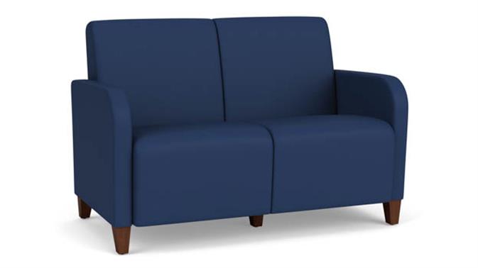 Dillon Ocean Upholstery / Walnut Finish