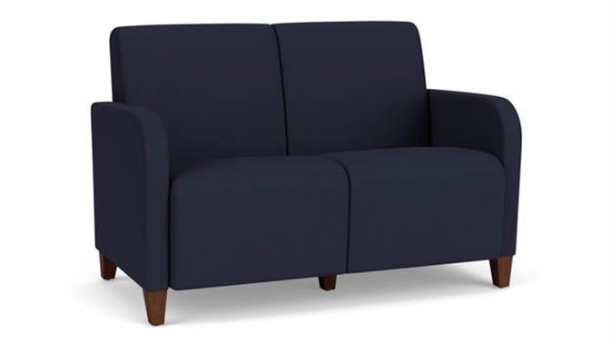 Open House Navy Upholstery / Walnut Finish