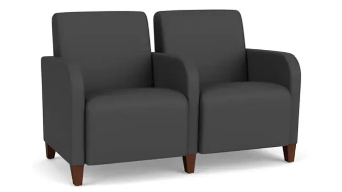 Dillon Graphite Upholstery / Walnut Finish
