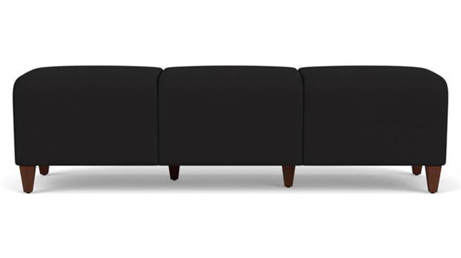 Open House Black Upholstery / Walnut Finish
