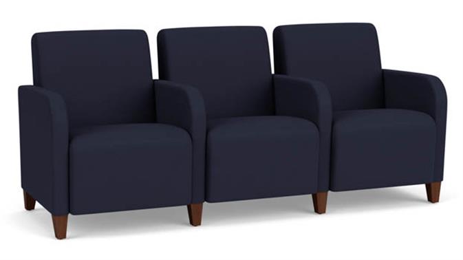 Open House Navy Upholstery / Walnut Finish