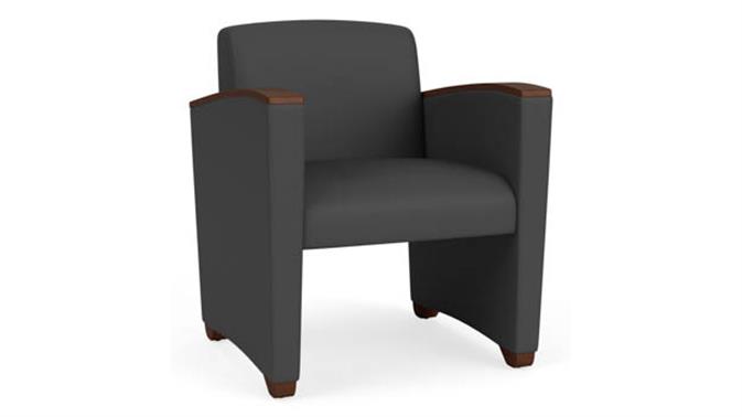Graphite Dillon Polyurethane / Wood Legs, Walnut