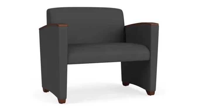 Graphite Dillon Polyurethane / Wood Legs, Walnut