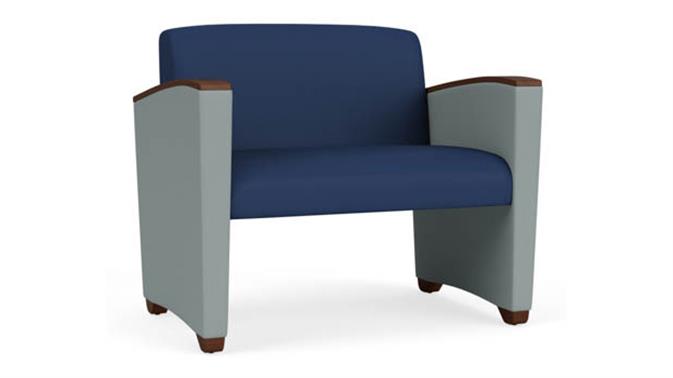 Ocean Dillon Polyurethane / Lucid Dillon Polyurethane / Walnut Armcaps, Legs