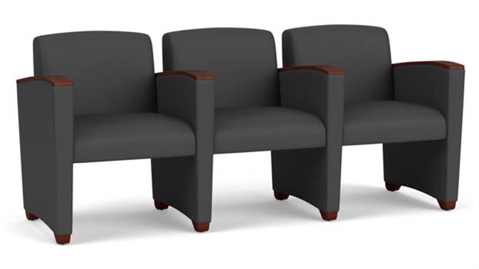 Graphite Dillon Polyurethane / Wood Legs, Mahogany