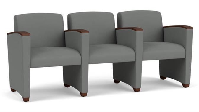 Asteroid Open House Fabric / Wood Legs, Walnut