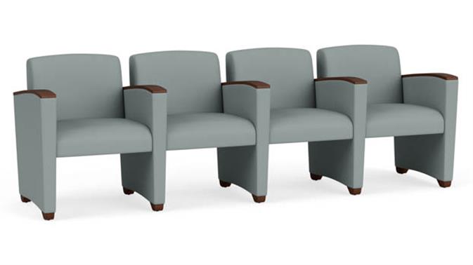 Lucid Dillon Polyurethane / Wood Legs, Walnut