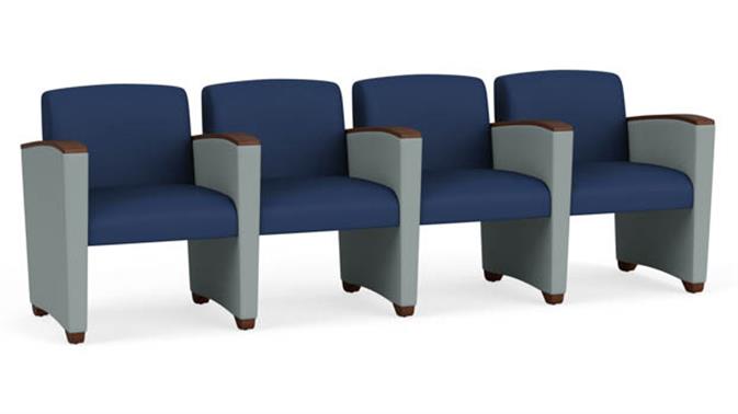 Ocean Dillon Polyurethane / Lucid Dillon Polyurethane / Walnut Armcaps, Legs