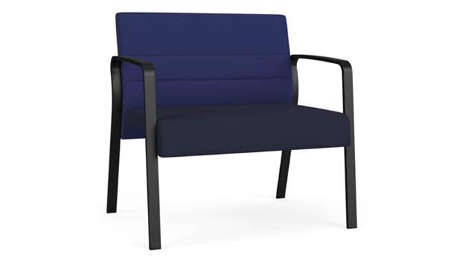 Cobalt Open House Fabric / Navy Open House Fabric / Black Steel Finish