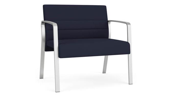 Navy Open House Fabric / Silver Finish