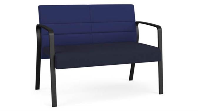 Cobalt Open House Fabric / Navy Open House Fabric / Black Steel Finish