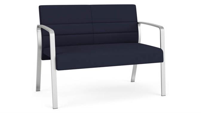 Navy Open House Fabric / Silver Finish