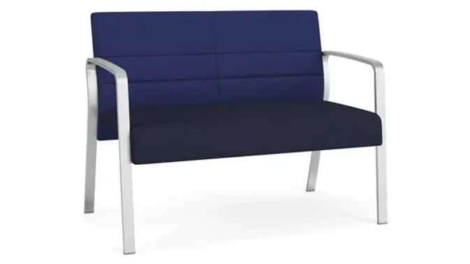 Cobalt Open House Fabric / Navy Open House Fabric / Silver Finish