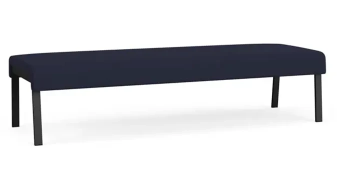 Navy Open House Fabric / Black Steel Finish