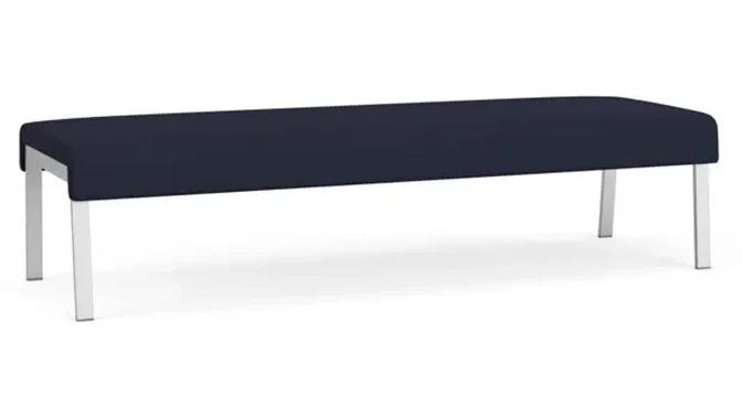 Navy Open House Fabric / Silver Finish