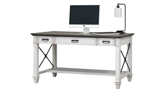 Vintage White Linen  / Gray Top