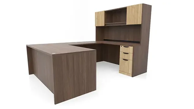 Modern Walnut / Aspen Doors-Pedestals