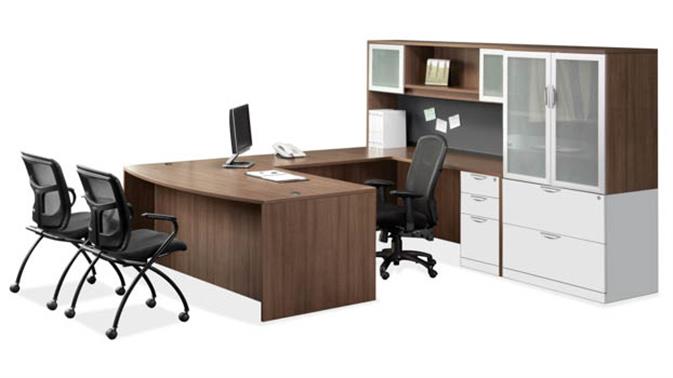 Modern Walnut / White