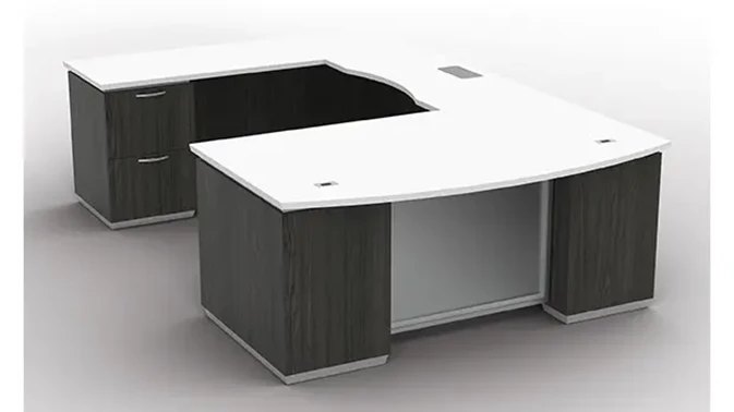 White / Slate Grey - Left Return