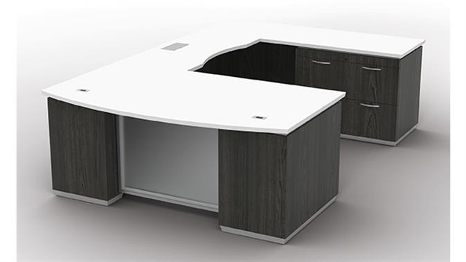White / Slate Grey - Right Return