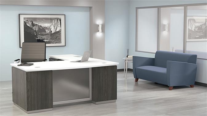 White / Slate Grey - Left Return